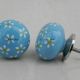 Turquose Yellow Flower Knob (1)